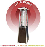 Hanover HAN0202HB Mini Modern Steel Pyramid Propane Patio Heater, Bronze