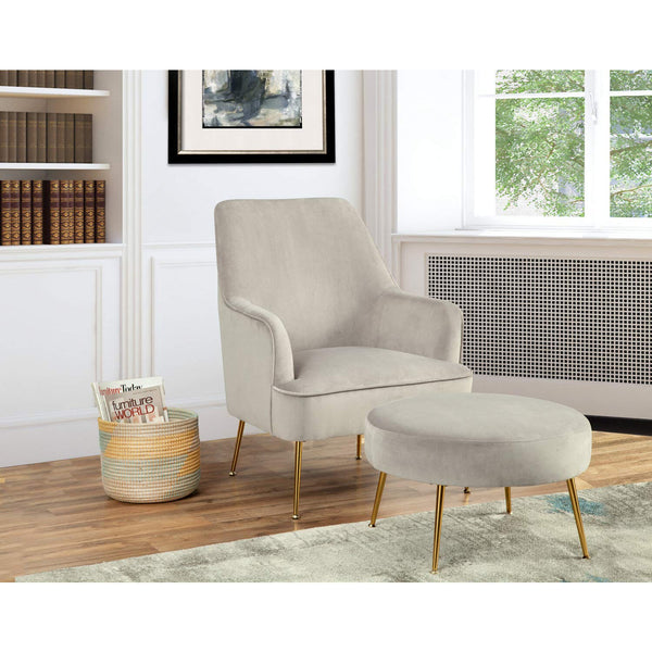 Alpine Furniture Rebecca Wood Footstool in Gray