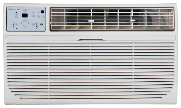 Keystone 12,000 BTU 230V Through-The-Wall Air Conditioner | 10,600 BTU Supplemental Heating | LCD Remote Control | Sleep Mode | 24H Timer | AC for Rooms up to 550 Sq. Ft. | KSTAT12-2HC