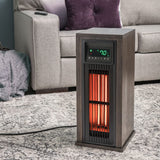 LifeSmart 23'' 3-Quartz Infrared Tower Heater with Oscillaton | Remote Control and Timer | 3 Settings with Fan Only Mode | LED Display | HT1216