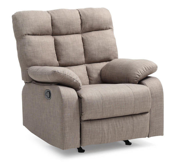 Glory Furniture Cindy Recliner, Gray. Living Room Furniture, 38" H x 37" W x 39" D