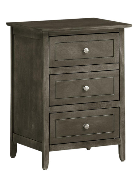 Glory Furniture 3 Drawer Nightstand, Gray
