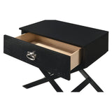 Glory Furniture Xavier 1 Drawer Nightstand in Black