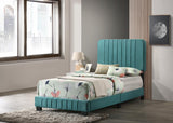 Glory Furniture Lodi , Green TWIN BED, 48"H X 43"W X 81"D,