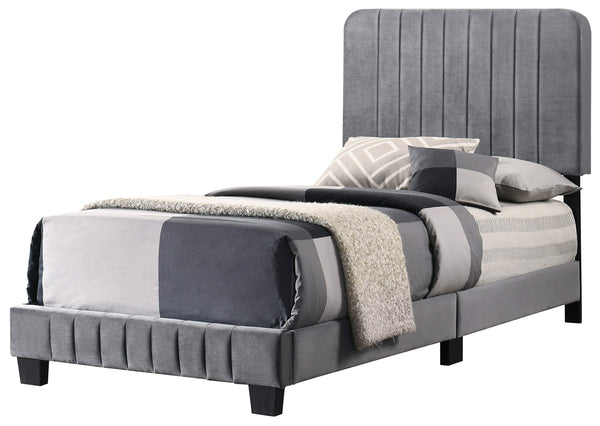 Glory Furniture Lodi , Gray TWIN BED, 48"H X 43"W X 81"D,