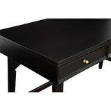 Alpine Furniture Flynn Large Wood 3 Drawer Desk in Black