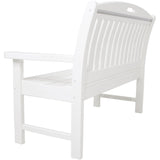 Hanover Outdoor Furniture, White HVNB48WH Avalon All Weather Porch Bench, 48"