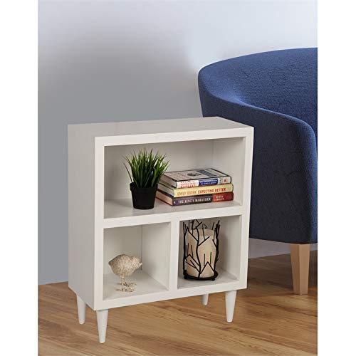 Origins by Alpine Ray 23" Mid Century Wood Bookcase in White