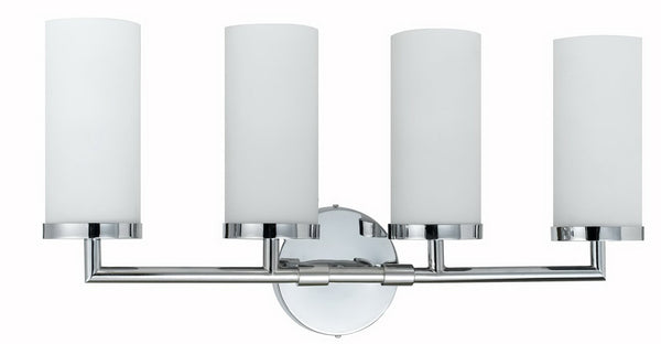 Cal Lighting LA-8504/4 Transitional Four Light Wall Lamp from Vanity Collection in Chrome Finish, 23.75 inches