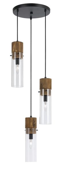 Cal Lighting FX-3583-3 Restoration Three Light Pendant from Spheroid Collection in Bronze / Dark Finish, 13.00 inches