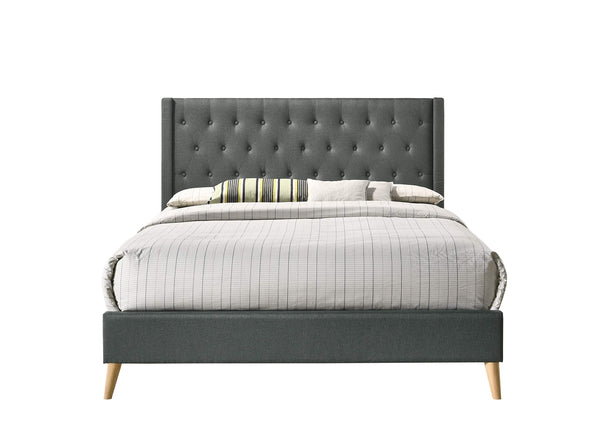 Glory Furniture Bergen Full, Gray Upholstered bed,