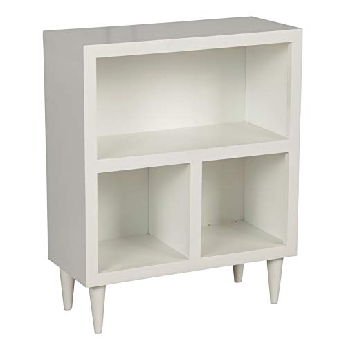 Origins by Alpine Ray 23" Mid Century Wood Bookcase in White