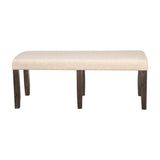 Alpine Furniture Brayden Wooden Upholstered Dining Bench in Espresso