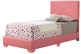 Glory Furniture G1880-TB-UP Sleigh Bed, Twin, Pink, 3 boxes