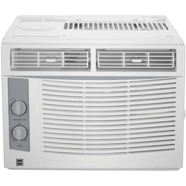 RCA 5000 5,000 BTU 115V Window Air Conditioner with Mechanical Controls | Washable Filter | Adjustable Louvers | Cooling for Living Room, Bedroom, Small Areas up to 150 Sq.Ft | RACM5022-6COM, White