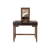Alpine Furniture Belham Bedroom Vanity, 36 x 22 x 30.5, Two Tone - Dark Walnut and Black