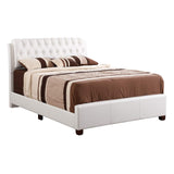 Glory Furniture Marilla Faux Leather Upholstered Queen Bed in White