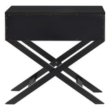 Glory Furniture Xavier 1 Drawer Nightstand in Black