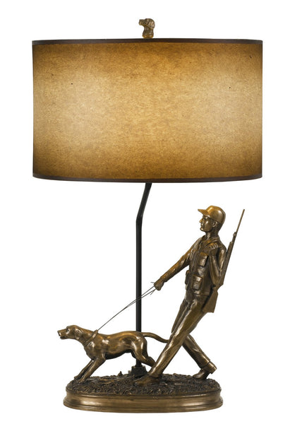 Cal Lighting BO-2660TB People, Figurative One Light Table Lamp from Hunter Collection in Bronze / Dark Finish, 18.00 inches