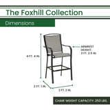 Hanover Foxhill Counter-Height Sling Dining Chair, Beige