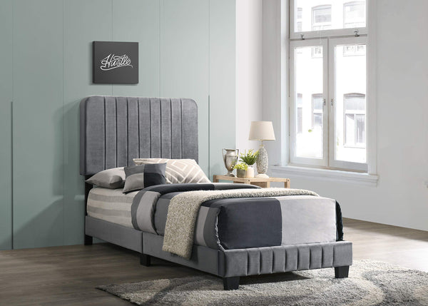 Glory Furniture Lodi , Gray TWIN BED, 48"H X 43"W X 81"D,