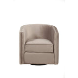 Alpine Furniture Maison Swivel Chair in Light Gray