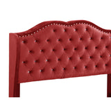 Glory Furniture Joy G1933-QB-UP Queen Upholstered Bed, Cherry