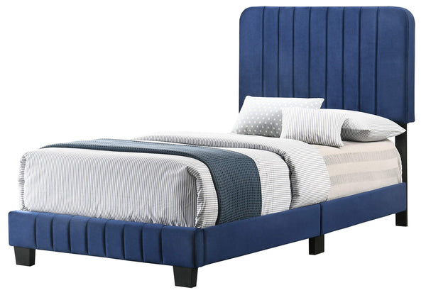 Glory Furniture Lodi , Navy Blue TWIN BED, 48"H X 43"W X 81"D,