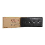 Glory Furniture Nicole Faux Leather Upholstered Full Bed in Black