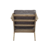 Alpine Furniture Artica Wood Lounge Chair in Gray
