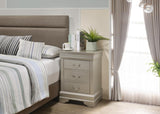 Glory Furniture 3 Drawer Nightstand, 29"H X 21"W X 16"D, Silver Champagne