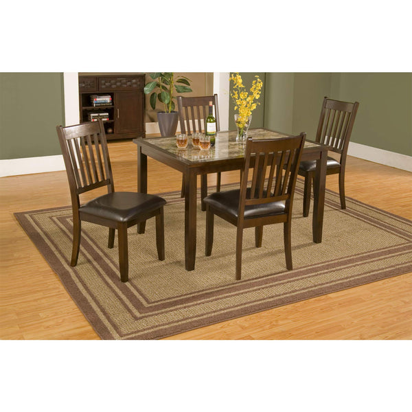 Alpine Furniture Capitola Set of 2 Wood Side Dining Chairs in Espresso