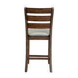 Alpine Furniture Dining Chair, 18 x 20 x 41, Brown and Gray