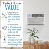 Keystone 8,000 BTU 115V Through-The-Wall Air Conditioner | Energy Star | Follow Me LCD Remote Control | Dehumidifier | Sleep Mode | 24H Timer | AC for Rooms up to 350 Sq. Ft. | KSTAT08-1C, 8000, White