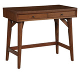 Alpine Furniture Flynn Wood 2 Drawer Desk in Acorn (Brown)