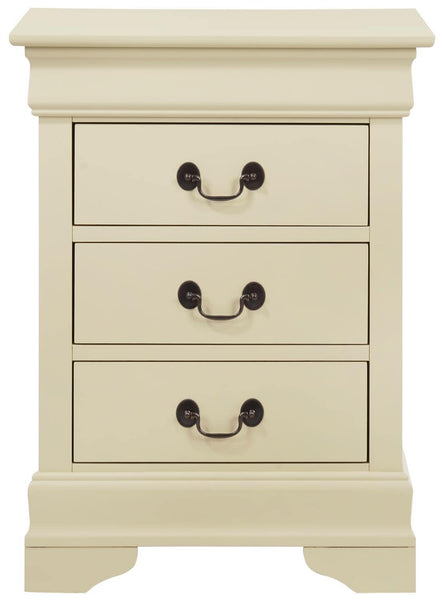 Glory Furniture 3 Drawer Nightstand, 29"H X 21"W X 16"D, Beige