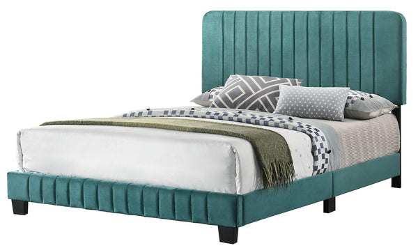 Glory Furniture Lodi , Green QUEEN BED, 48"H X 65"W X 86"D,