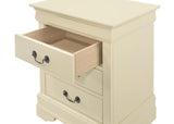 Glory Furniture 3 Drawer Nightstand, 29"H X 21"W X 16"D, Beige