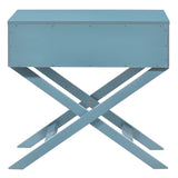 Glory Furniture Xavier 1 Drawer Nightstand in Teal