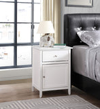 Glory Furniture 1 Drawer /1 Door Nightstand, White