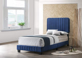 Glory Furniture Lodi , Navy Blue TWIN BED, 48"H X 43"W X 81"D,