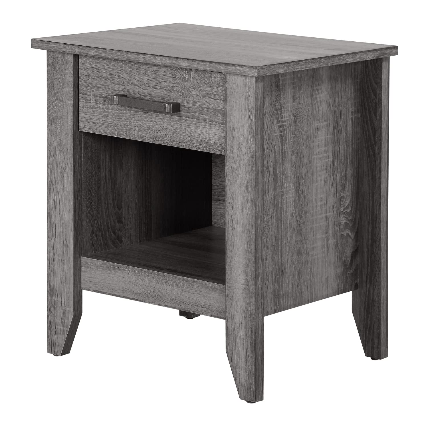Glory Furniture Lennox 1 Drawer Nightstand in Gray