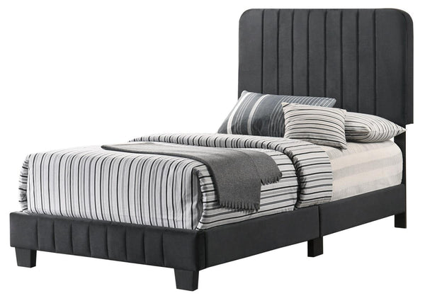 Glory Furniture Lodi , Black TWIN BED, 48"H X 43"W X 81"D,