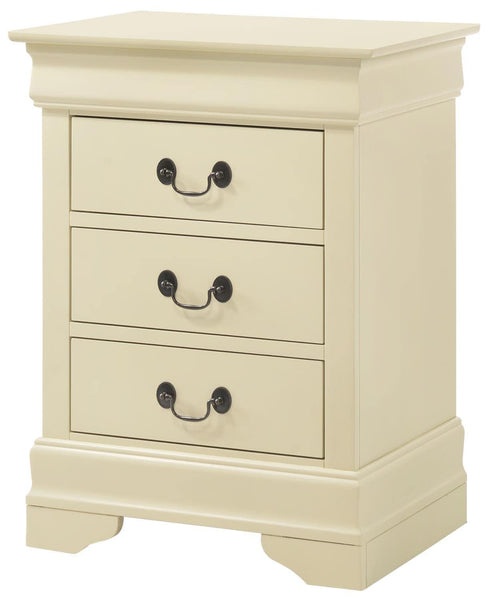 Glory Furniture 3 Drawer Nightstand, 29"H X 21"W X 16"D, Beige