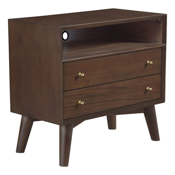 Alpine Furniture Flynn Large Nightstand in Walnut