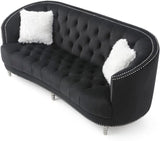 Glory Furniture Dania , Black Sofa, 36" H X 87" W X 37" D