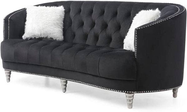 Glory Furniture Dania , Black Sofa, 36" H X 87" W X 37" D