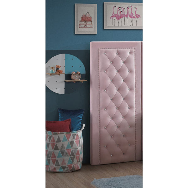 Glory Furniture Alba Velvet Side Panel in Pink Velvet Cover
