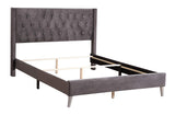 Glory Furniture Bergen Queen, Gray Upholstered bed,
