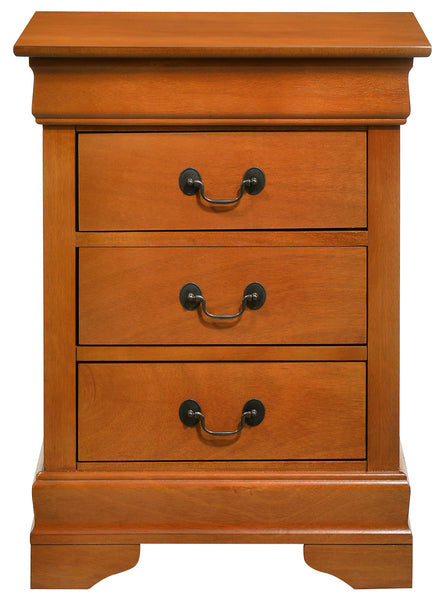 Glory Furniture 3 Drawer Nightstand, 29"H X 21"W X 16"D, Oak